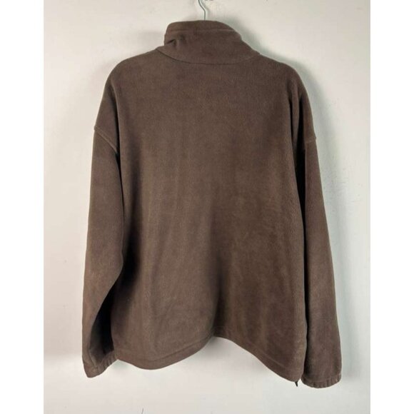 Columbia Men’s Full Zip Fleece Jacket Brown Warm Outdoor Hiking Coat Size XXL - Picture 2 of 10